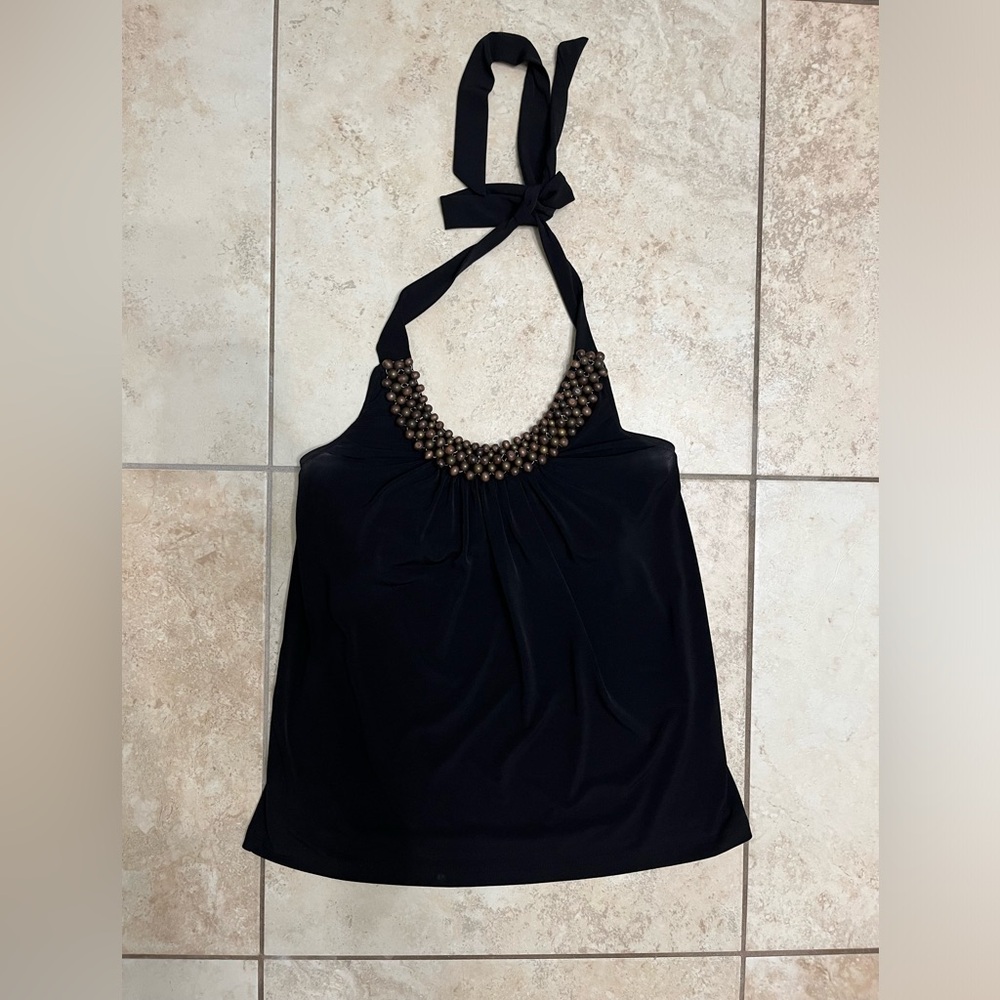 Calvin Klein - halter beaded top